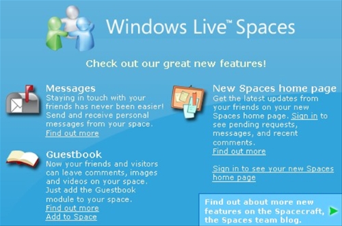 La plateforme de blog Windows Live Spaces se met à jour – GeekMag
